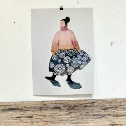 Plakat - In blue skirt - A3