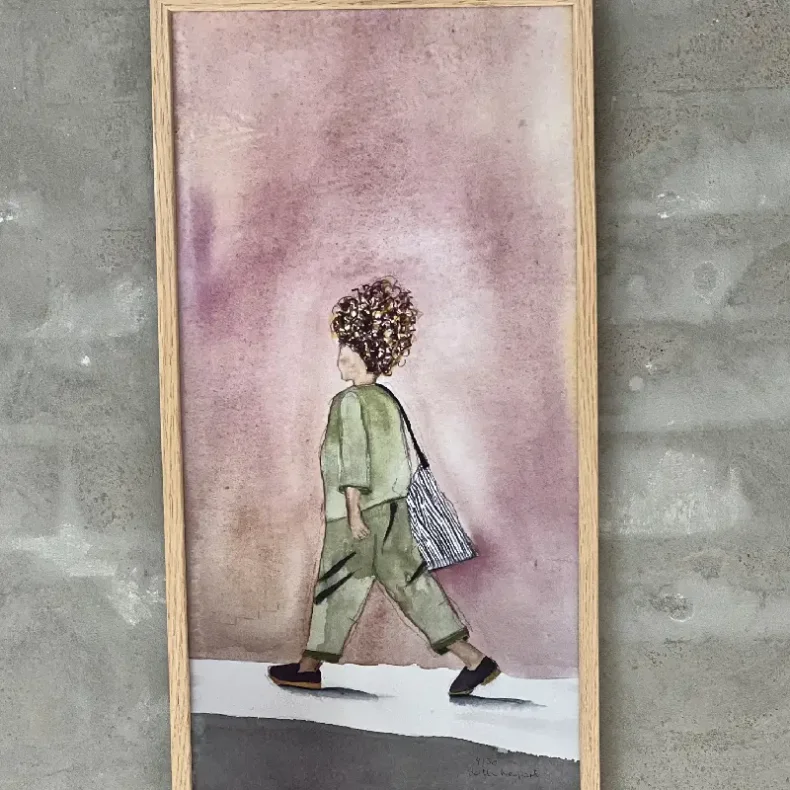 Indrammet kunstprint - Going Out - 25x50cm