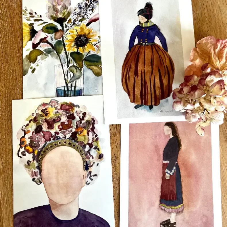 A5 kort - 4 forskellige