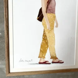 Akvarel - Op mod solen - INDRAMMET 30X40CM