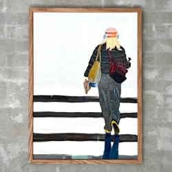 KUNSTPRINT "P vej" 50x70cm INDRAMMET/ eg