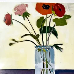 Kunstprint - Blomsterpoesi - 50x50 inkl ramme