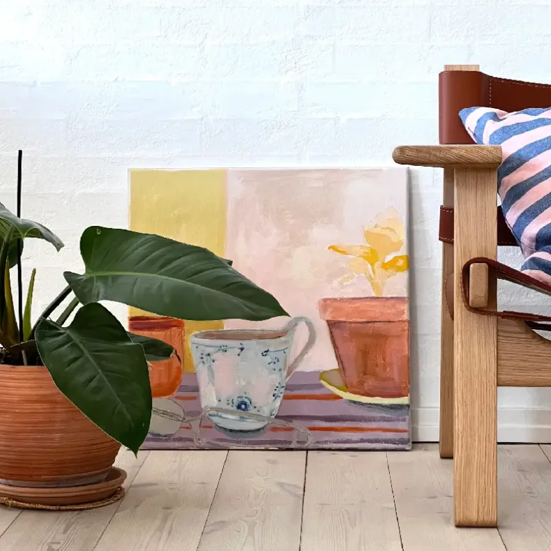 Oliemaleri - Teatime - 50x50cm