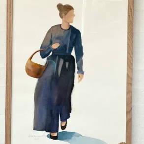 Akvarel - Gende kvinde - A2