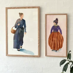 Akvarel - Gende kvinde - A2