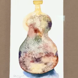 Akvarel u/titel - A3 indrammet