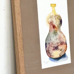 Akvarel u/titel - A3 indrammet