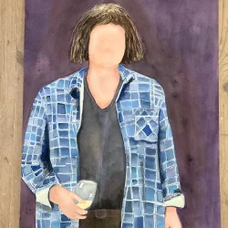 Akvarel - Glasmanden - A2 - inkl. ramme