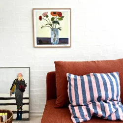 Kunstprint - Blomsterpoesi - 50x50 inkl ramme