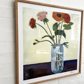 Kunstprint - Blomsterpoesi - 50x50 inkl ramme