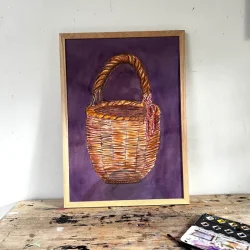 Akvarel - Fletkurv - inkl A2 egetrramme