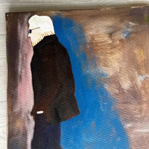 Oliemaleri - Walking 30x40cm