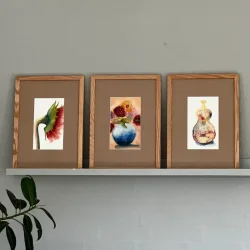 Akvarel - Sunflower - A3 inkl ramme