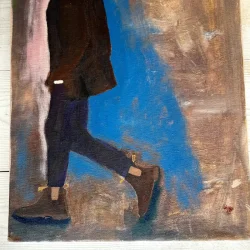 Oliemaleri - Walking 30x40cm