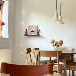 Oliemaleri - Kaffekop 30x30cm