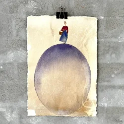 Akvarel - Kvinde fra det nordlige Fan - A4