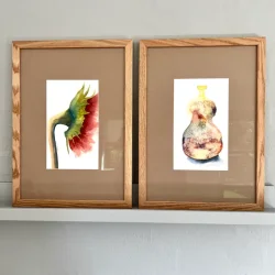 Akvarel - Sunflower - A3 inkl ramme