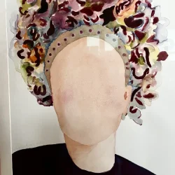 Akvarel - Brud - 70x50cm indrammet