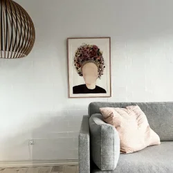 Akvarel - Brud - 70x50cm indrammet