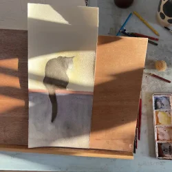 Akvarel - Ro p - 41,5x19cm