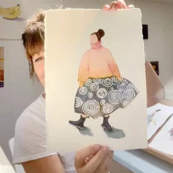 Plakat - In blue skirt - A3