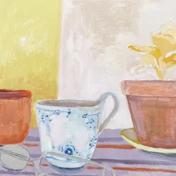 Oliemaleri - Teatime - 50x50cm