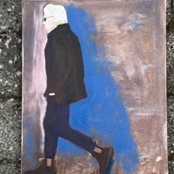 Oliemaleri - Walking 30x40cm