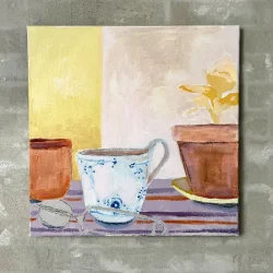 Oliemaleri - Teatime - 50x50cm