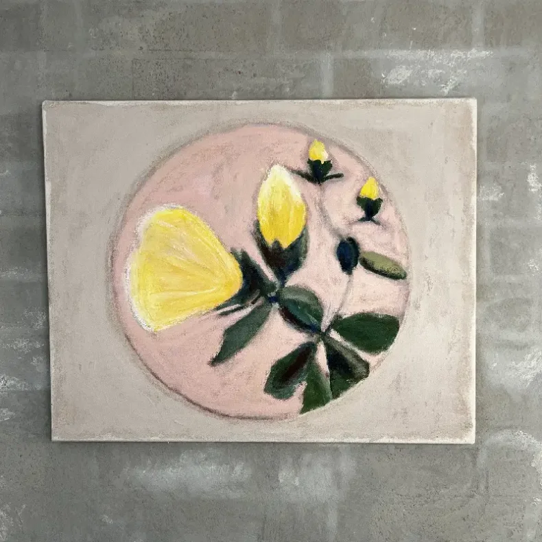 Oliemaleri - Blomstervrk - 40x50cm