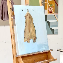 Oliemaleri - P� bes�g - 50x60cm