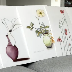 Mixed media - Julerose - A3