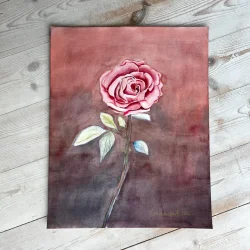 Akvarel - Rosen - 40x50cm