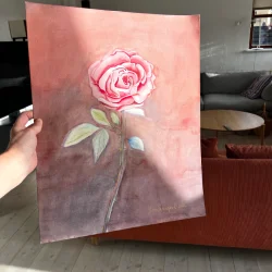 Akvarel - Rosen - 40x50cm