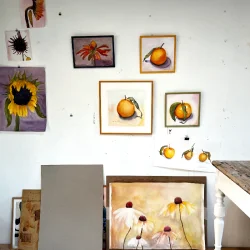 Akvarel - Mandarin - 40x40cm inkl ramme