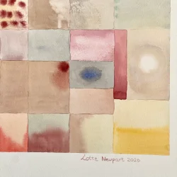 Original akvarel - Sommerlys - 50x40cm inkl egetr�ramme