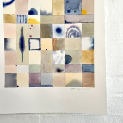 Original akvarel - Vinterlys - 50x40cm inkl egetr�ramme med artglas