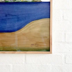 Original akvarel - Udsigt til Mols - 50x40cm 