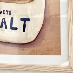 Original akvarel - Livets salt - A4 inkl ramme