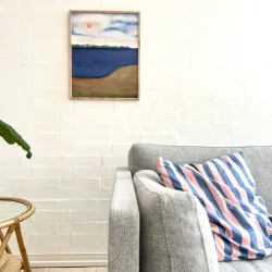 Original akvarel - Udsigt til Mols - 50x40cm 