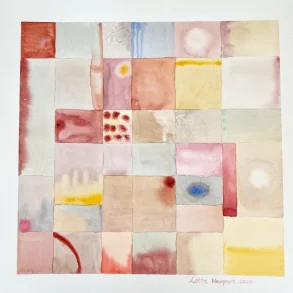 Original akvarel - Sommerlys - 50x40cm inkl egetr�ramme