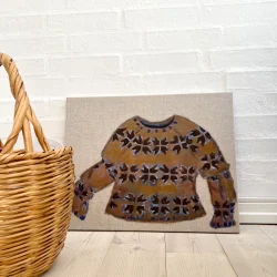 Oliemaleri - Stjernesweater - 40x50cm