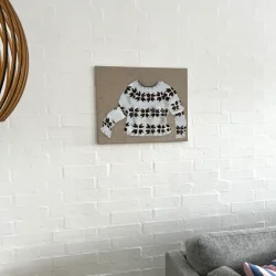 Oliemaleri - Stjernesweater - 40x50cm