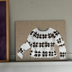 Oliemaleri - Stjernesweater - 40x50cm