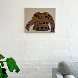 Oliemaleri - Stjernesweater - 40x50cm