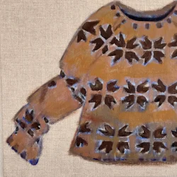 Oliemaleri - Stjernesweater - 40x50cm