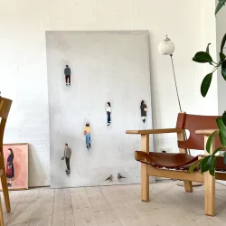 Oliemaleri - Usynlige gader - 150x100cm