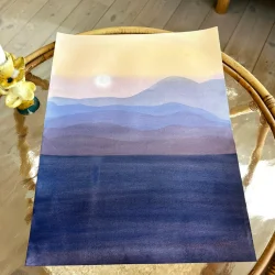 Akvarel - T�gelandskab - 30x40cm