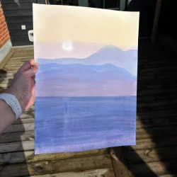 Akvarel - T�gelandskab - 30x40cm