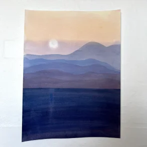 Akvarel - T�gelandskab - 30x40cm