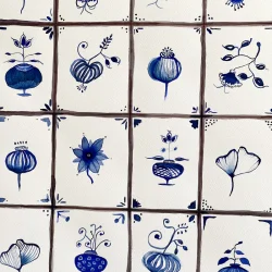 Original akvarel - Bl� - 76x56cm